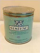 Vintage Similac A Food for Infants M & R Dietetic Lab Litho Tin Can 1 Ib