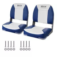 VEVOR 2 Pack Boat Seats Low Back Fold-Down Fishing Boat Chair w/Sponge Padding