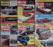 Group of 6 Motor Trend Magazines: July, Sept, Nov 1956 : May, July, Aug 1957