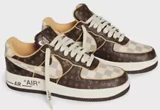 Nike Air Force 1 Low Louis Vuitton Monogram Brown Damier Azur