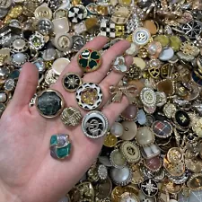 Vintage Estate Sale Buttons Lot 50pc Various Sizes Shapes Colors Types Usable u