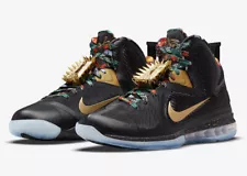 Nike LeBron IX 9 Watch The Throne 2021 Black Gold LBJ DO9353 001 Men's Size 11.5