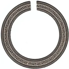 Classical Guitar Rosette for Luthier - Greek Key Style Timber Mosaic #14