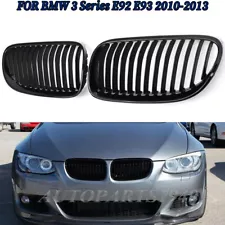 Glossy Black Front Kidney Grille For BMW E92 E93 LCI 328i 335i Convertible 10-13 (For: More than one vehicle)