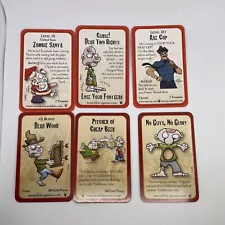 Lot of 6 Promo Cards for Munchkin Zombies - Axe Cop, Dead Wood, No Guts No Glory