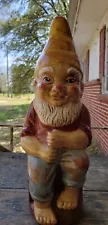 Garden Gnome Ceramic Hand Painted Made In USA NEW