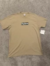 FW 24 Supreme Box Logo T Shirt Khaki Camo Large