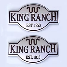 2pack OEM King Ranch Emblems Badges 3D Door Tailgate for F150 F250 F350 Silver