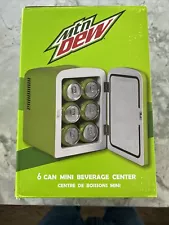 NEW In BOX. Mountain Dew MIS134MD 6-Can Mini Fridge