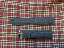 Omega Watch Strap made with Kevlar 20mm Black Watch Band & Buckle # 69000086