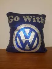 VW Volkswagen not for sale cushion sequins 30×30cm rare Japan unused