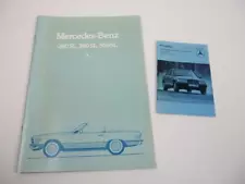 Brochure Mercedes Benz 280 380 500 SL R107 technology equipment 1982 + price list