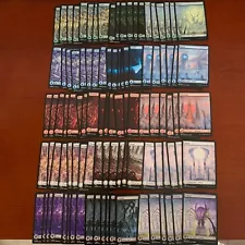 100 Full Art Land Variety Lot Non-Foil - 20 of each type MTG Magic