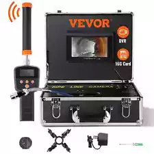 VEVOR 30m/100ft 7" Sewer Camera Pipe Inspection Camera 1000TVL 512Hz Locator