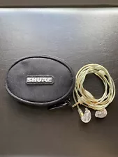 SHURE SE215CL in-Ear Earphones, IEM Monitors wired CLEAR. No earbud tip included