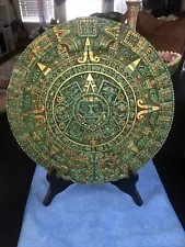 Aztec Calendar Wall Plaque With stand