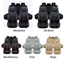 For Dodge Charger Challenger Leather Full Set Car Seat Covers Front Rear Cushion