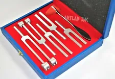 6 Aluminum Tuning Fork Set in Wooden Case Diagnostic instruments