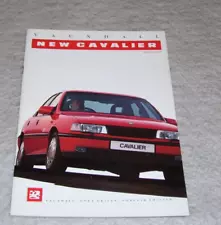 VAUXHALL NEW CAVALIER RANGE SALES BROCHURE 1989 Edition No 2 Pub no V7358