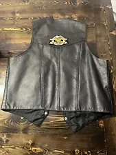 BIKER VEST WITH HARLEY OWNERS GROUP EAGLE PATCH!