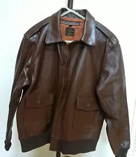 A-2 Flight Jacket WWII Type Horsehide Size 44 Russet Brown