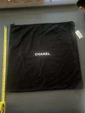 Chanel XL Black Dust Bag 25" X 24.5” For Large Tote NWT Drawstring