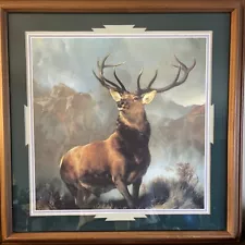 1851 "Monarch of the Glen" by Sir Edwin Landseer 14.5” x 14.5” framed print