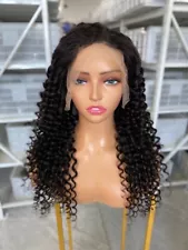 Big cap 24" Deep wave 13*6 lace front Wig human hair for women Free shipping