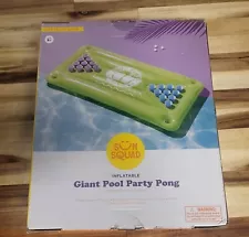 Sun Squad Giant Pool Party Beer Pong Inflatable Float Summer Fun Game NEW