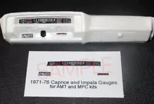 1971 - 1976 CHEVROLET CAPRICE and IMPALA GAUGE FACES for 1/25 AMT MPC kits—READ