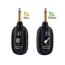 Wireless Guitar System Transmitter Receiver Rechargeable for Guitar Bass Violin