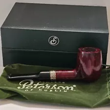 Peterson Pipe River Collection Liffey Smooth Silver Band Beautiful Unsmoked #11