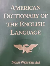 like new* NOAH WEBSTER 1828 AMERICAN DICTIONARY OF ENGLISH LANGUAGE WEBSTERS