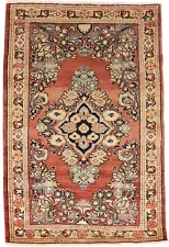 Classic Floral Vintage Handmade 3'5X5'2 Semi Antique Oriental Rug Wool Carpet