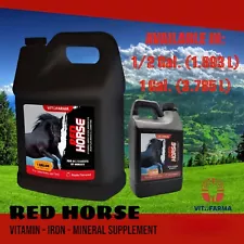 Vitofarma Red Horse Health Vitamin-Iron-Mineral Supplement for Horses 1/2 Gallon