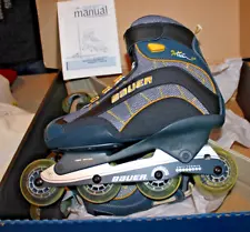 NEW in BOX BAUER Xtra 6.0 MENS IN-LINE ROLLER HOCKEY SKATES 1015194 W/MANUAL