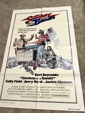 SMOKEY AND THE BANDIT ORIGINAL ONE SHEET BURT REYNOLDS JACKIE GLEASON 1977