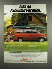 1991 Chevy Astro AWD Extended-Body Van Ad - Take an Extended vacation