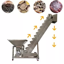 Z Type Slope Tipping Bucket Stainless Steel Elevator Particle Conveyor 220V