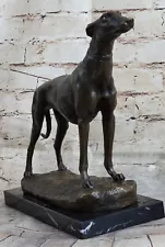 Vintage Bronze Metal Greyhound Whippet Dog Statue Sculpture Figurine Large Sale