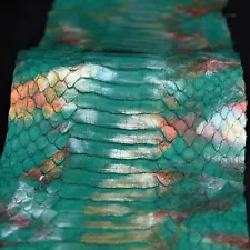 Elaphe carinata Snake Skin Hide Leather Snakeskin Garment Quality Green