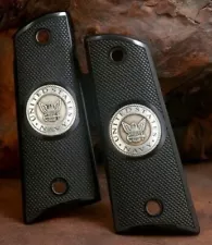 All Other 1911 grips made of Black PMMA Acrylic with custom Logo made of Silver.