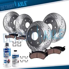 302mm Front 325mm Rear DRILLED Rotor + Brake Pad for Chevy Trailblazer GMC Envoy