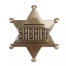 Toy Sheriff Badge for Kids Metal Western Deputy Sheriff Badge Old West Prop U...