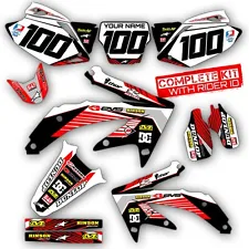 2004-2017 CRF 250X GRAPHICS 250 X RIDGELINE: RED / WHITE DIRT BIKE DECALS