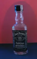 Vintage 1970s/1980s Jack Daniels Black Label Mini 1/10 Pint Empty Glass Bottle