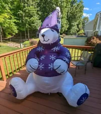 Gemmy Giant Airblown Inflatable Polar Bear 8ft Christmas Yard Decoration