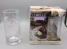 Corelle PINK TRIO 16oz Tumblers Drinking Glasses Set of 4 - New in Box