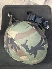 US Military PASGT made with Kevlar Ballistic Helmet w/ Woodland COVER