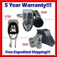 N445 Fits 12-20 Chevrolet Sonic 1.4L/12-18 1.8L MANUAL Motor & Trans Mount 3pc